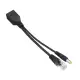 1 Pair POE Adapter Cable Tape Screened POE Switch Cable POE