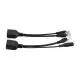 1 Pair POE Adapter Cable Tape Screened POE Switch Cable POE