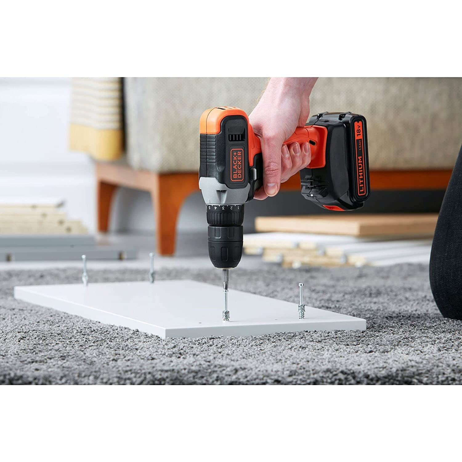 BLACK+DECKER BCD001C1-QW 18V 10mm Cordless Speed Drill Machine
