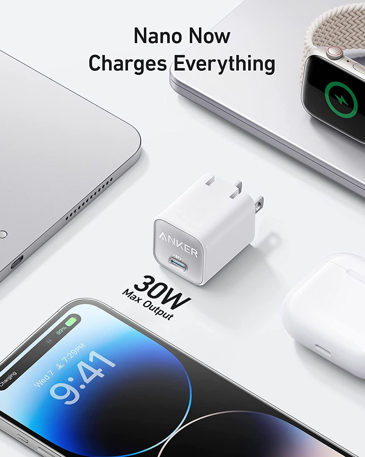 Anker Nano 3 USB GaN Charger 30W, 511 Charger (Nano 3), PIQ 3.