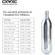 12 Pack 16g Threaded CO2 Cartridges for CO2 Inflator for Bike