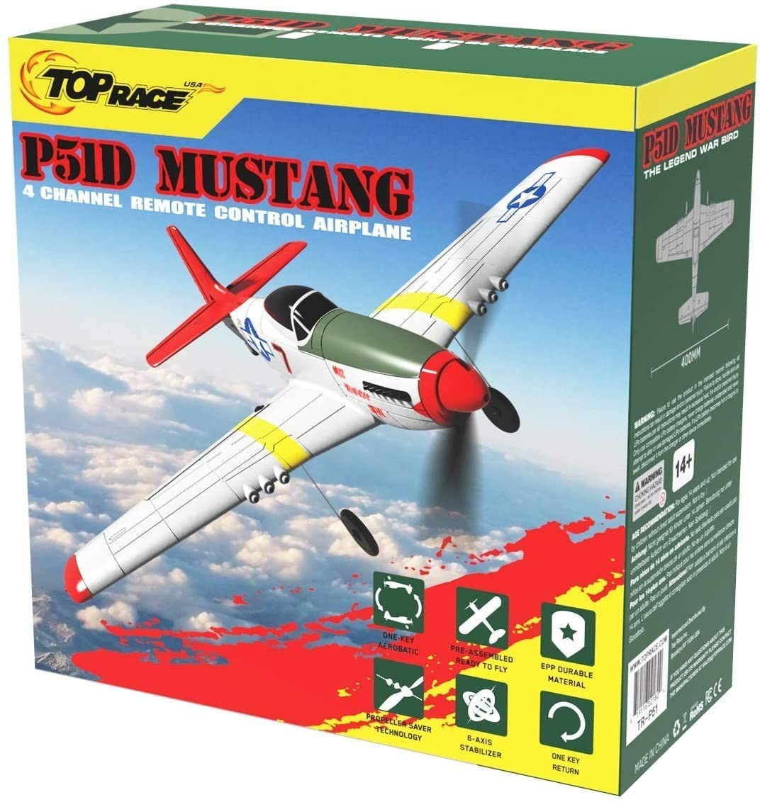 Top Race RC Plane 4 Channel Remote Control Airplane Ready to Fly