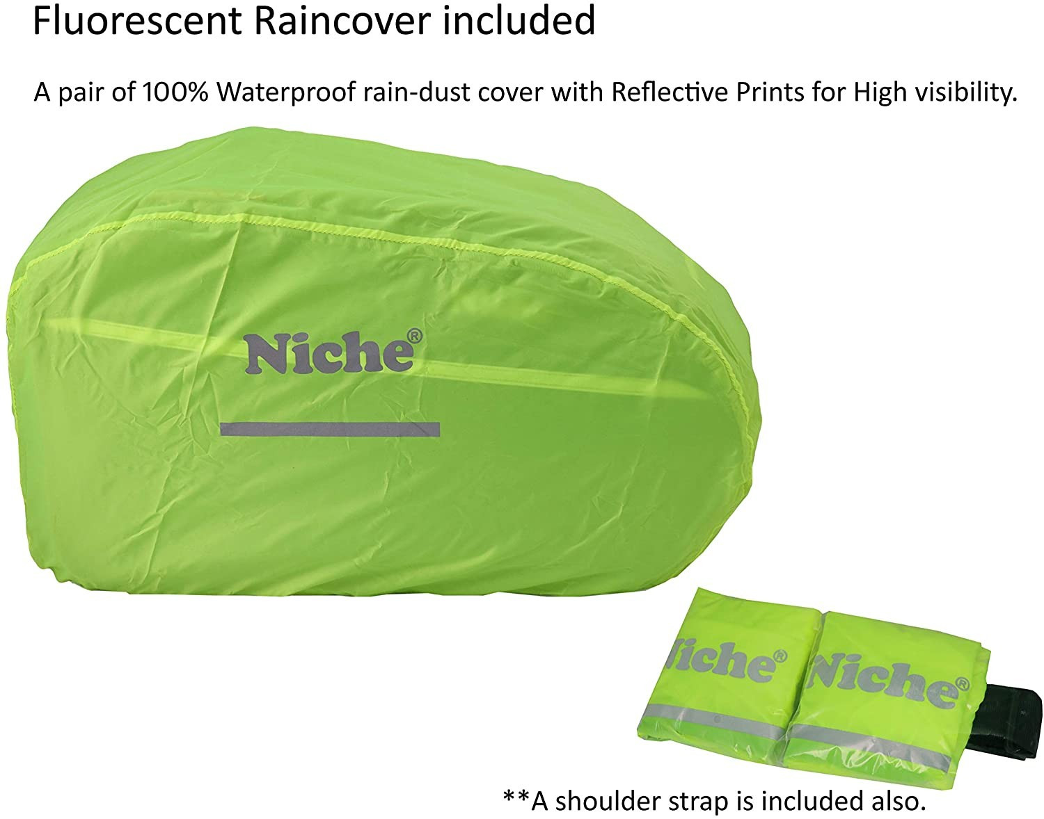 Niche Large-Sized Wheel Trolley Motorcycle Saddle Bag, Pannier