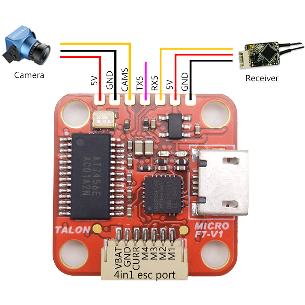 16X16mm Tiny TALON F7 2S~4S 17V Flight Controller FPV Stack