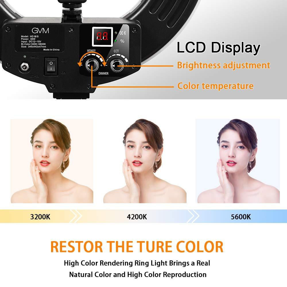 GVM Bi-Color LED Ring Light (18")