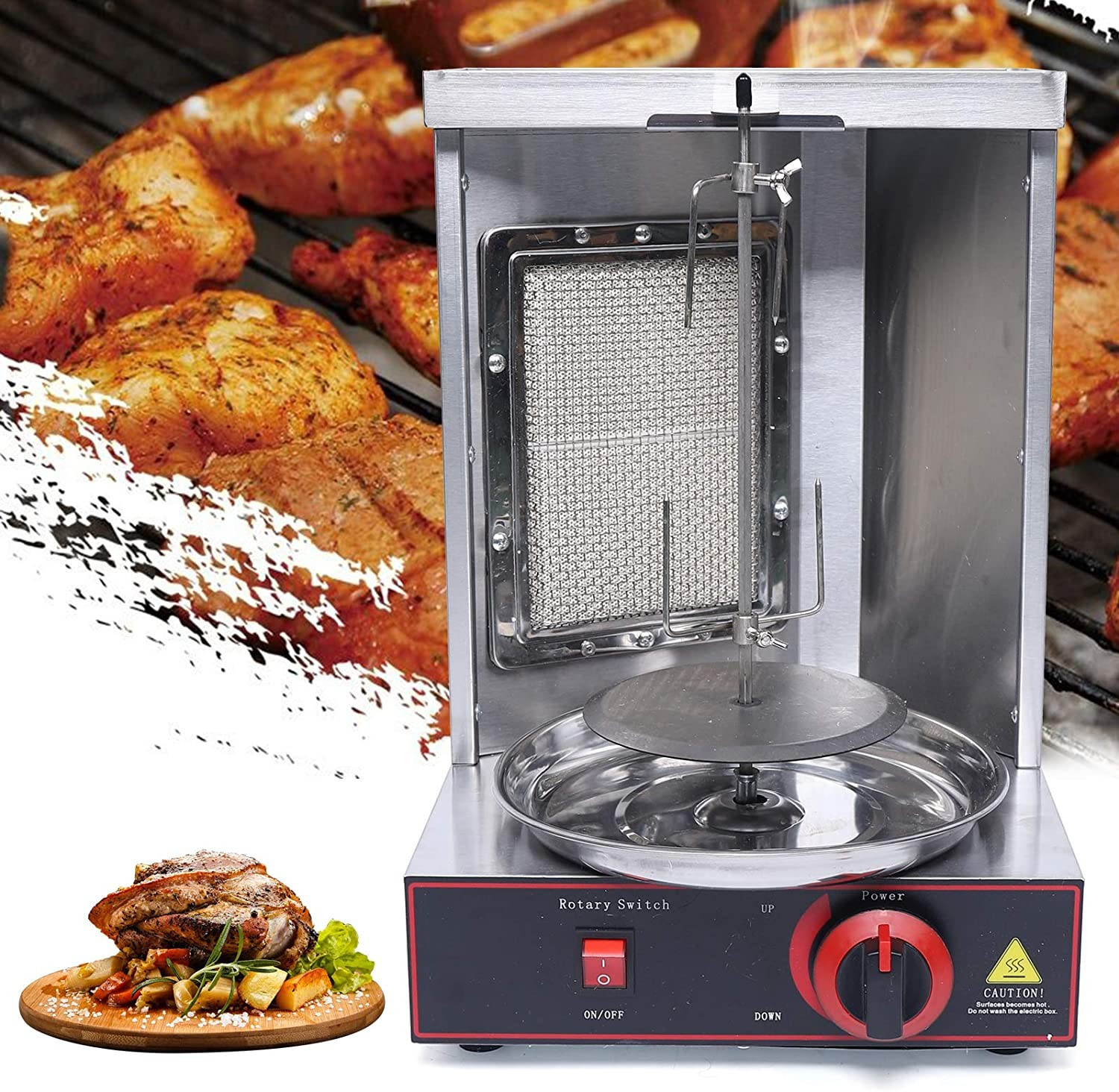 Aohuada Rotating LPG Gas Doner Kebab Machine Vertical Shawarma