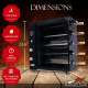 Brazilian Flame Gas Rotisserie Grill with 5 Skewers and Upper