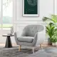 DukeLiving Nelly Upholstered Armchair (Light Grey)