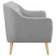 DukeLiving Nelly 3 Seater Upholstered Sofa (Light Grey)