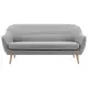 DukeLiving Nelly 3 Seater Upholstered Sofa (Light Grey)