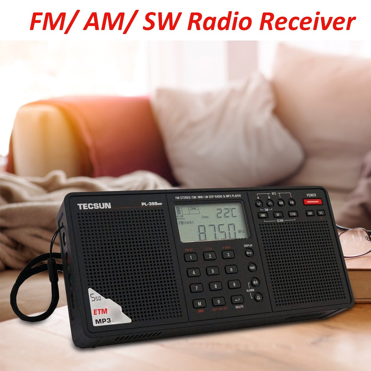 TECSUN PL-398MP Digital Radio Portable Shortwave Receiver FM