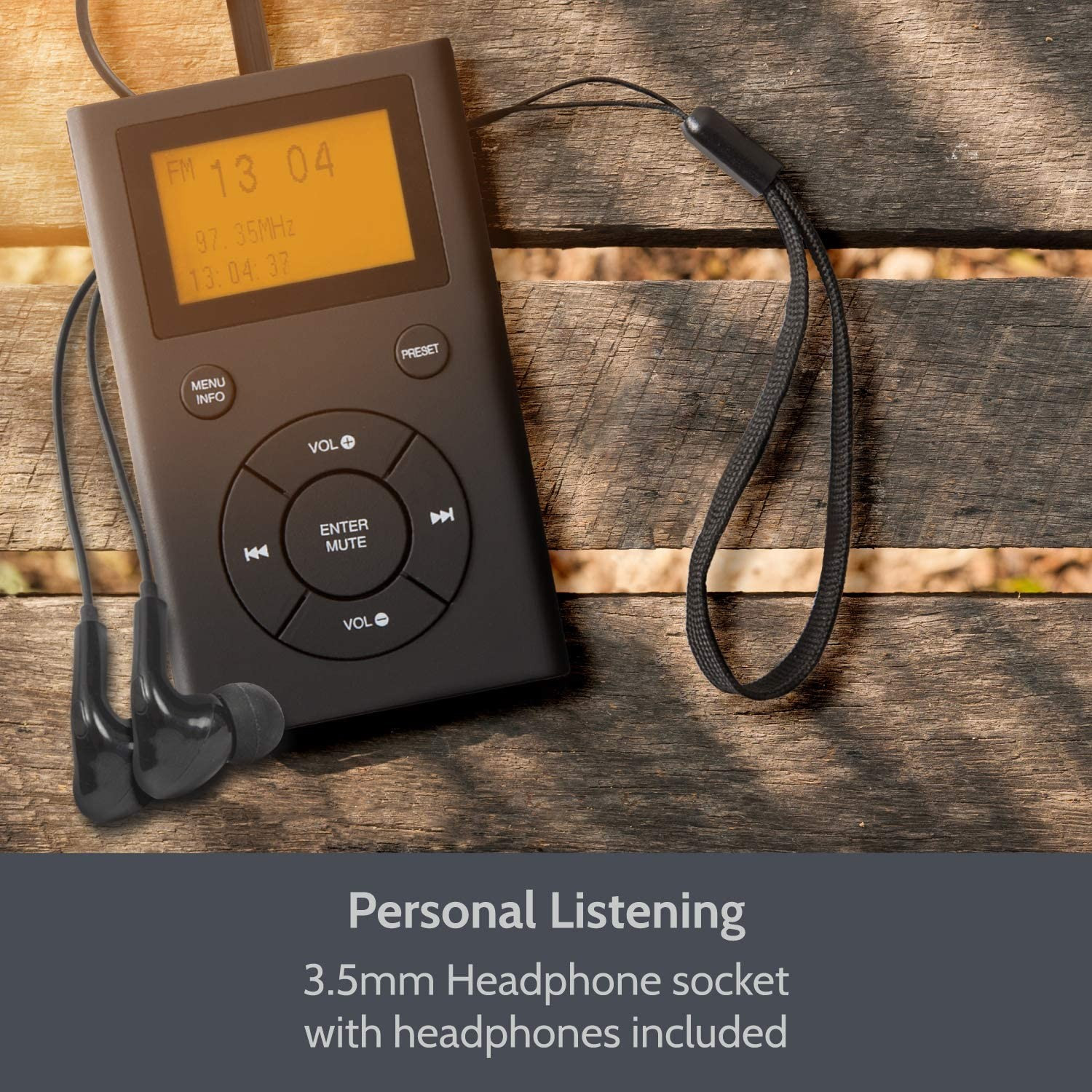 Portable DAB/DAB+ & FM Radio, Rechargeable Battery Powered