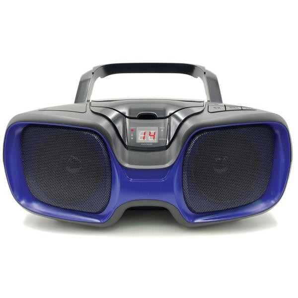 Sylvania Portable Bluetooth Boombox with Top-Loading CD Player