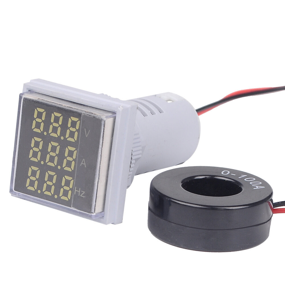 Geekcreit® 3 in 1 AC 60-500V 100A Square LED Digital Voltmeter